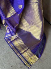 Semi Kanchi Silk Saree – Royal Blue & Gold Saree