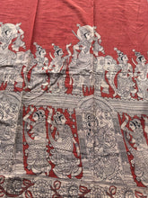 Saachi - Kalahasti Pen Kalamkari Printed Cotton 3 Piece Salwar Suit Set