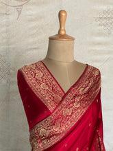 Tripti Mushru Banarasi Silk Saree – Peacock & Rani Palki Zari