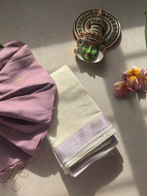 Jute Cotton Saree - Onam Edit