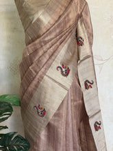 Samaira - Pure Tussar Appliqué Saree