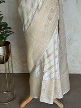 Vrishti - Mushru Satin Silk Saree with Antique Zari Jaal Weaving