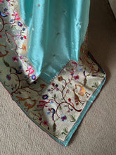 Ambika - Paithani Tussar Saree in Aqua Blue