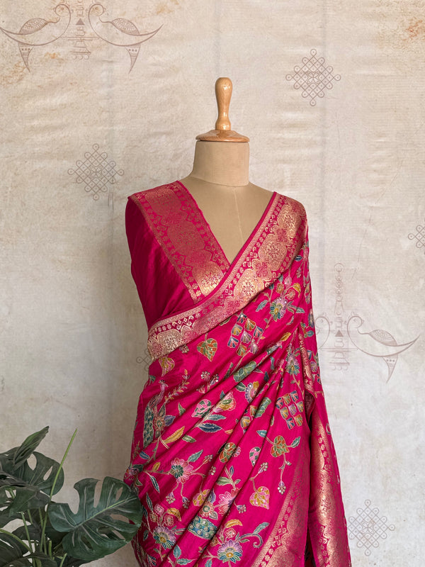 Subhadra - Kalamkari Inspired Embroidery Saree