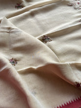 Ceya Linen Saree with Hand Floral Embroidery