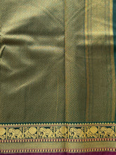 Semi Kanchi Silk Saree – Chakram & Elephant Zari Buttas