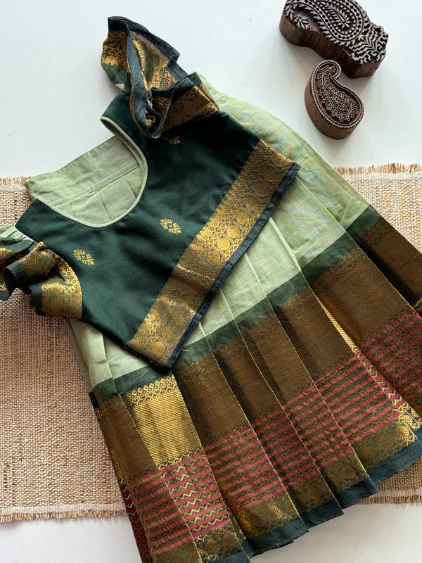Urvashi Chettinad cotton Crop top and skirt - Festive Collection Express