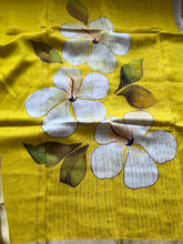 Mangalgiri Digital Printed Saree with Floral Print & Silver Zari Border