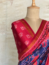 Patola Silk Saree in Navy Blue