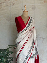 Chaitra - Pure Tussar Block Printed Saree
