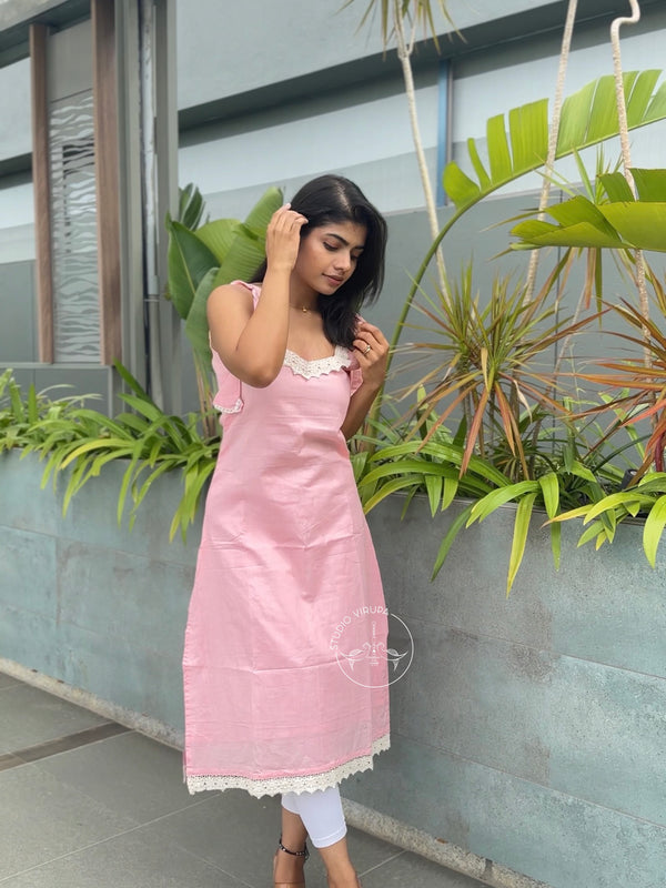 Gulabi pink - strappy Kurta