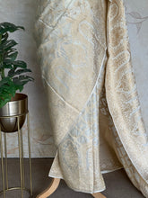 Vrishti - Mushru Satin Silk Saree with Antique Zari Jaal Weaving