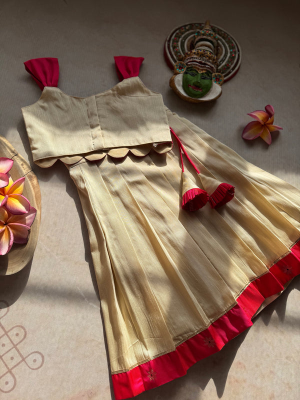 Naya Crop Top and Skirt - Onam Edit