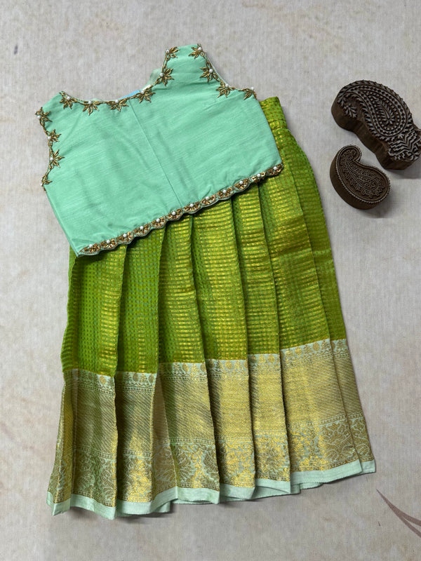 Glass Tissue Crop top and skirt  - Festive Styles