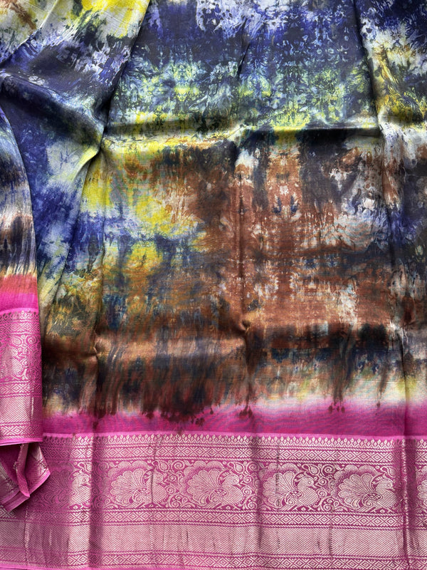 Shibori Mangalgiri Silk Cotton Saree