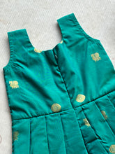 Anicham - 2 in 1 Teal Green Frock with Zari Border & Overcoat Express