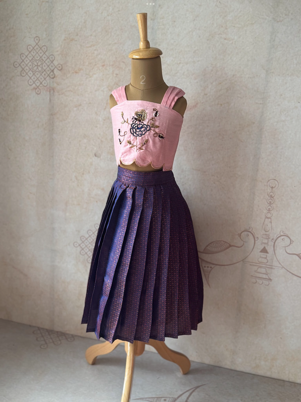 Brocade Crop Top and Skirt - Express