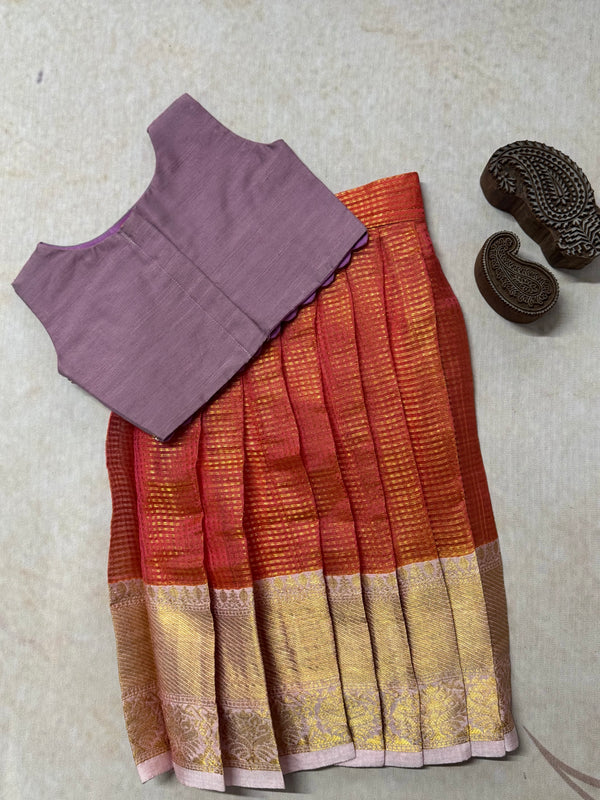 Glass Tissue Crop top and skirt  - Festive Styles