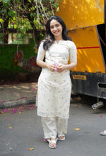 Pure Cotton Floral Embroidered Co Ord Set - Onam Edit