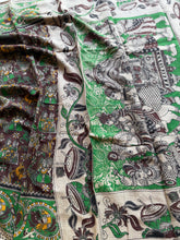Kota Cotton Kalamkari Saree with Raja Rani & Animal Motifs