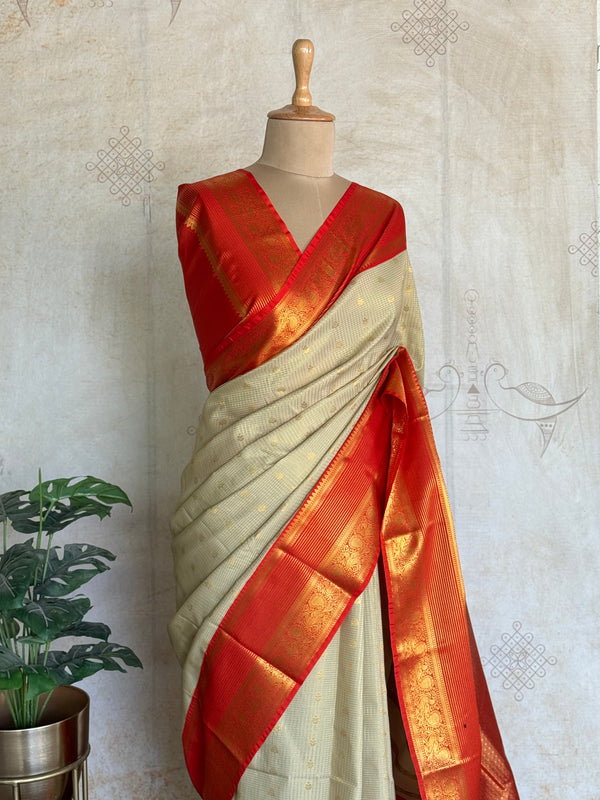 Semi Kanchi Silk Saree