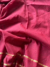 Sharika - Mangalgiri Cotton Unstitched 3 Piece Salwar Suit Set in Rani Pink & Emerald Green