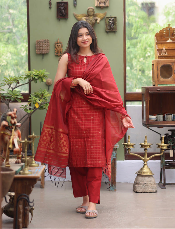 Kaarigai - Chandheri 3 Piece Suit Set