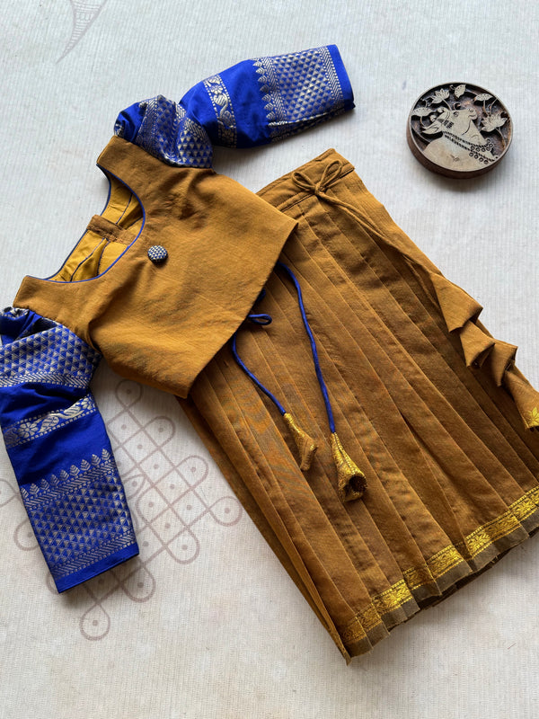 Aakriti Semi Silk Crop Top with Skirt Set - Festive Wear