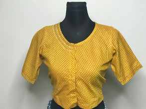 Mustard Cotton Blouse - Express