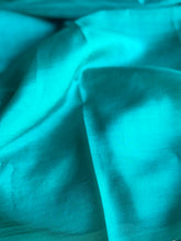 Pure Mangalgiri Silk Aqua Blue Gingham Checks Saree with Floral Digital Prints