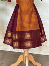Thendral - Kids A-Line Dress With Kolam Embroidery & Sungudi Border