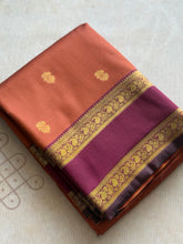 Semi Kanchi Silk Saree – Rust Orange Festive & Ethnic Wear