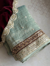 Pure Silk Tissue Georgette Saree – Festive & Wedding Designer Wear