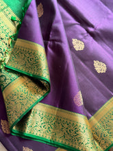 Pure Kanjivaram Soft Silk Saree with Paisley Zari Buttas & Kanchi Border – Vintage Edition