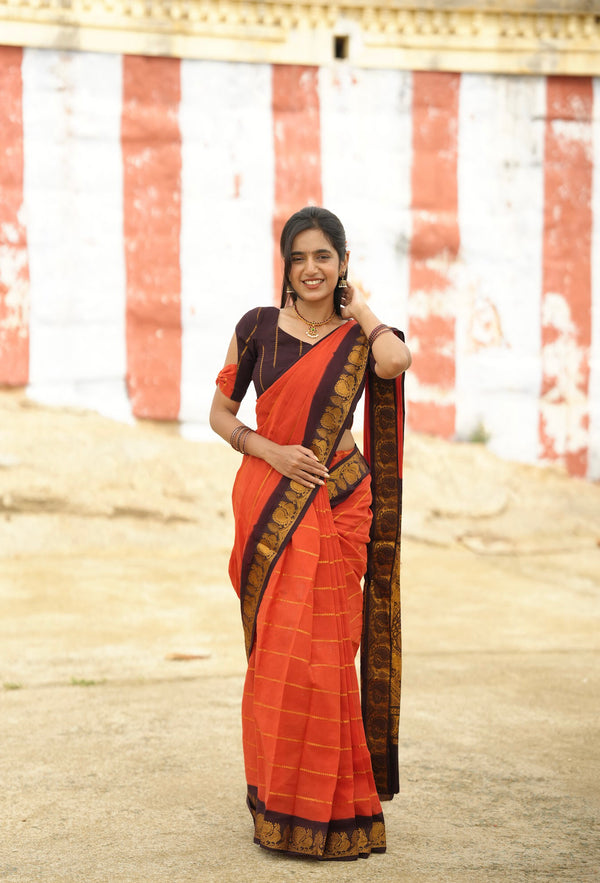 Janaki Sungudi Cotton Saree – Handcrafted Madurai Sungudi Saree in Soft Cotton