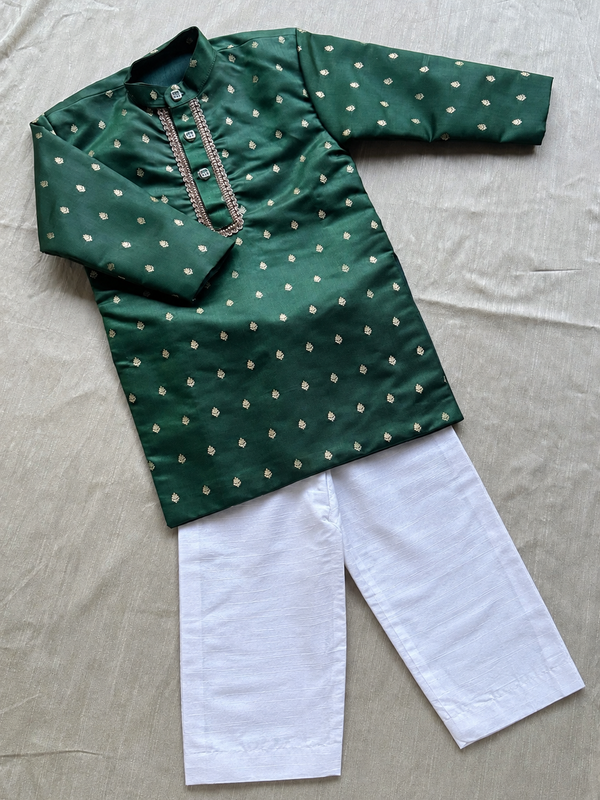 Milan - Raw Silk Kurta With Pants