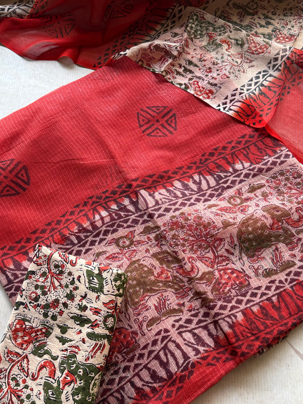 Vihana - Pure Cotton Kota Unstitched 3 Piece Salwar Material