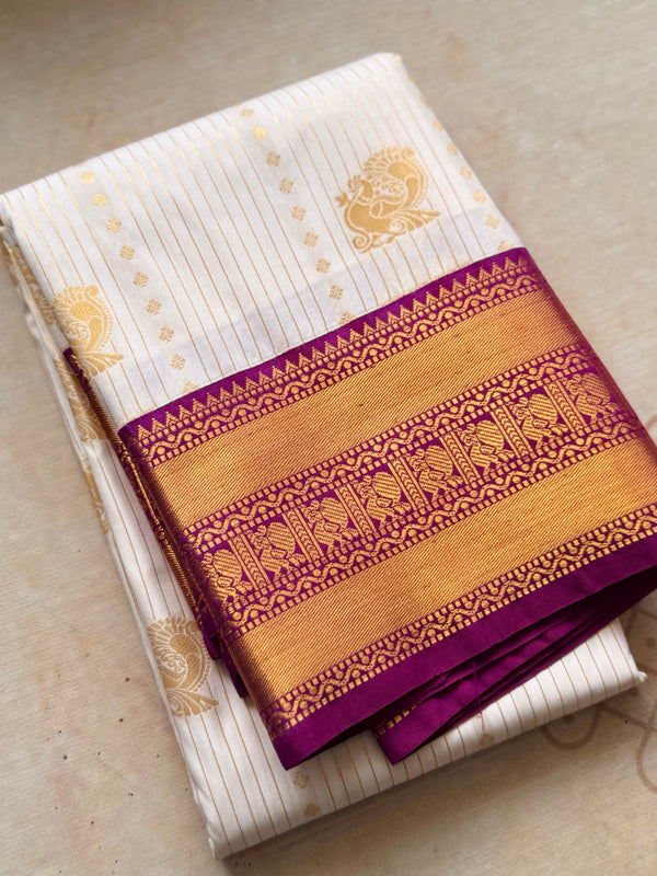 Semi Kanchi Silk Saree