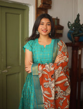 Amudham - Raw Silk 3-Piece Suit Set with Kalamkari Dupatta