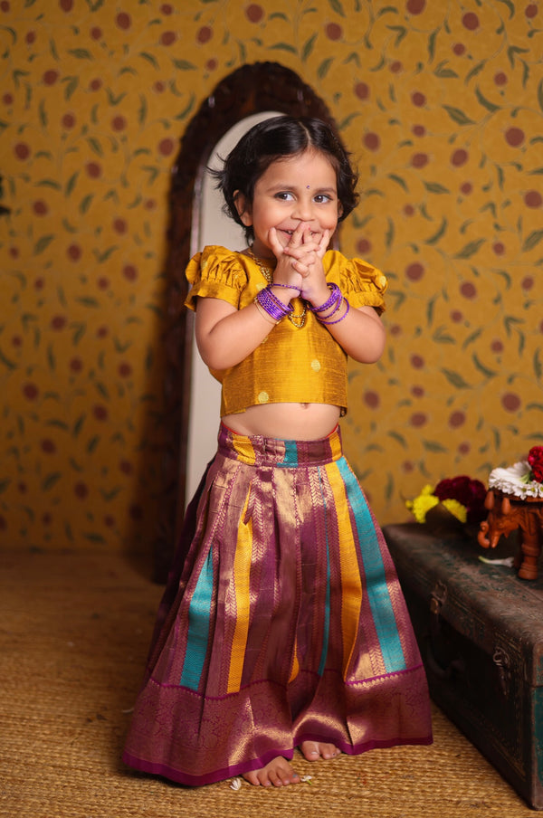 Banarasi Crop top and skirt - Diwali Collection Express