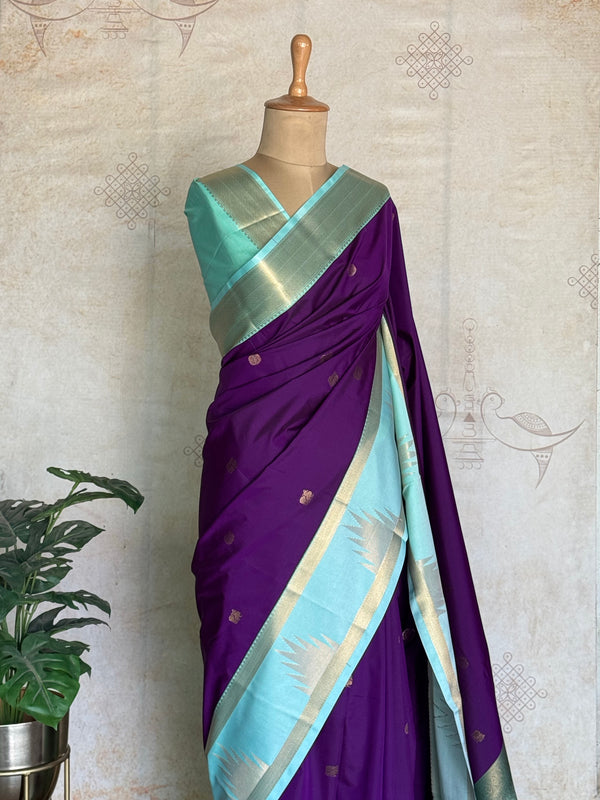 Semi Kanchi Silk Saree – Festive & Ethnic Wear