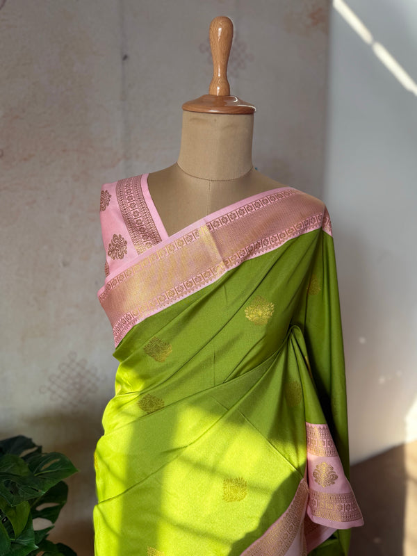 Semi Kanchi Silk Saree - Express