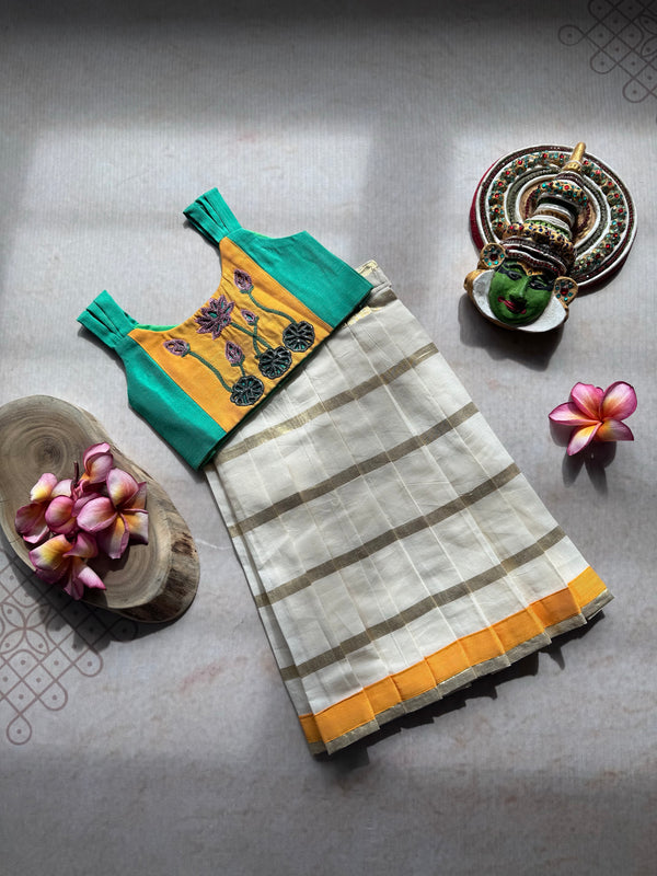 Yumi - Crop top and Skirt Onam Collection