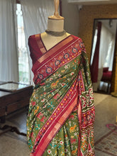 Cotton Patola Saree With Contrast Border