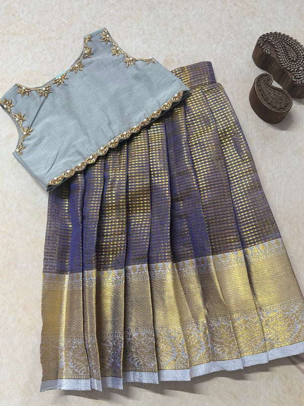 Glass Tissue Crop top and skirt  - Festive Styles