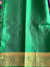 Pure Kanjivaram Soft Silk Saree with Paisley Zari Buttas & Kanchi Border – Vintage Edition
