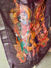 Sreshta - Mangalgiri Digital Printed Saree in Blush Pink Script Design