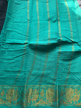 Nayanam – Zari Kattam Navy Sungudi Cotton Saree