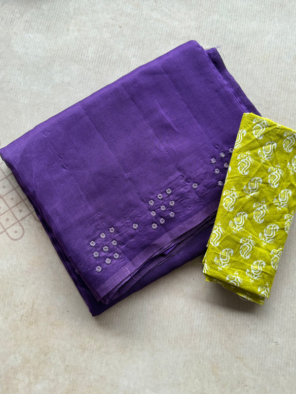 Shambhavi - Pure Kota Saree with Mirror Detailings