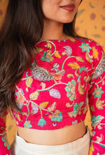 Vennila - Kalamkari Sequence Embroidered Top and Georgette Skirt